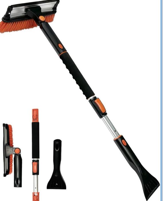 Teleskopowa skrobaczka do lodu DU Life z miotłą, 98 cm
