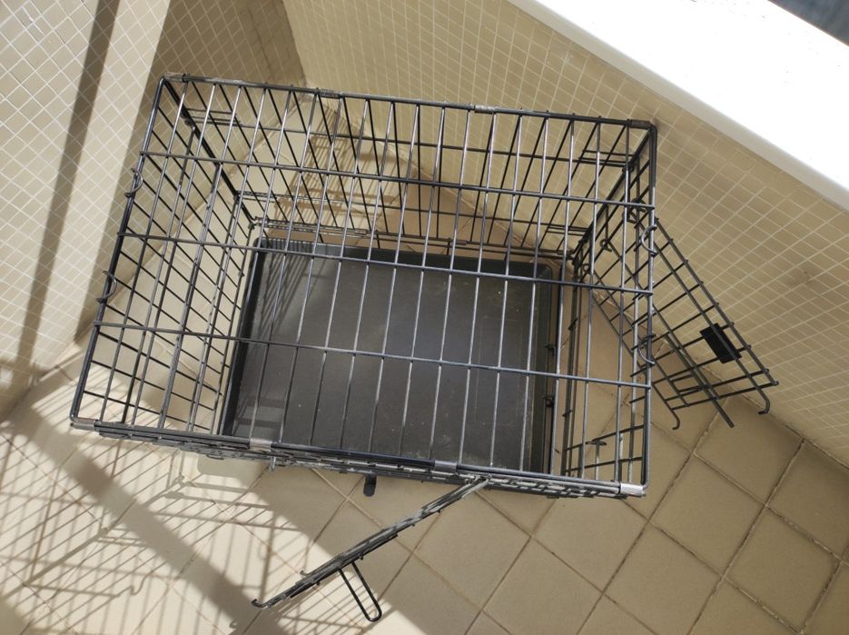 Jaula metálica dobrável para cão