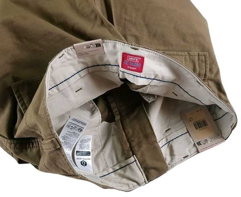 Męskie spodnie Levi's XX Cargo - Straight bojówki Levis nowe - W32/L34