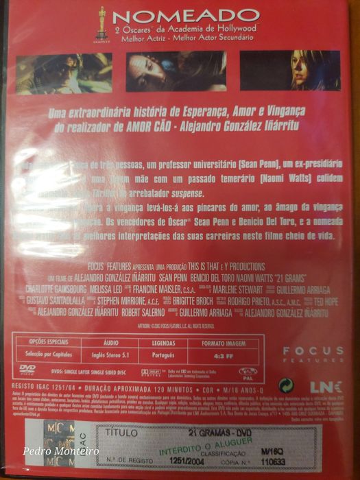 Dvd - 21 Grramas