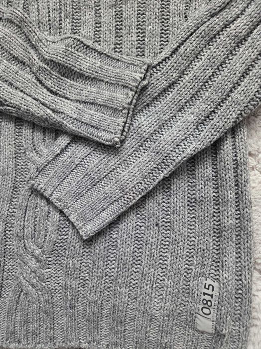 Reserved sweter szary XXL rozpinany pod szyją