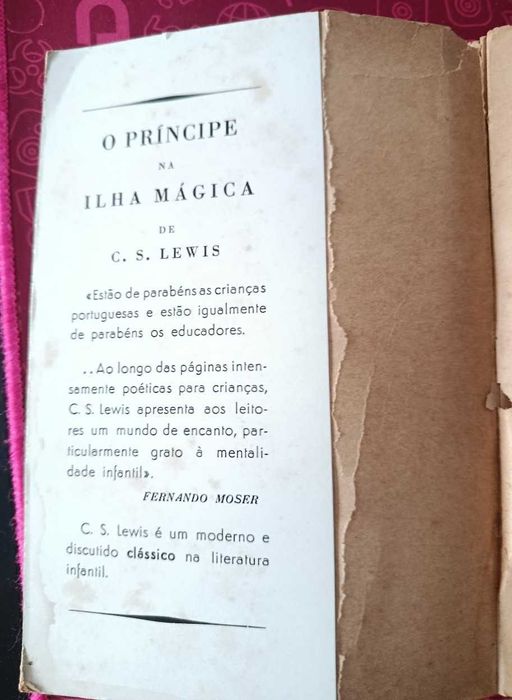O Príncipe na Ilha Mágica, livro, C.S.Lewis, edição  portuguesa, 1961