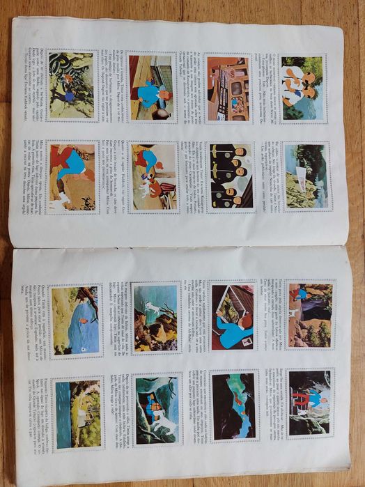 Caderneta de cromos Tintin e o lago dos tubarões - Completa
