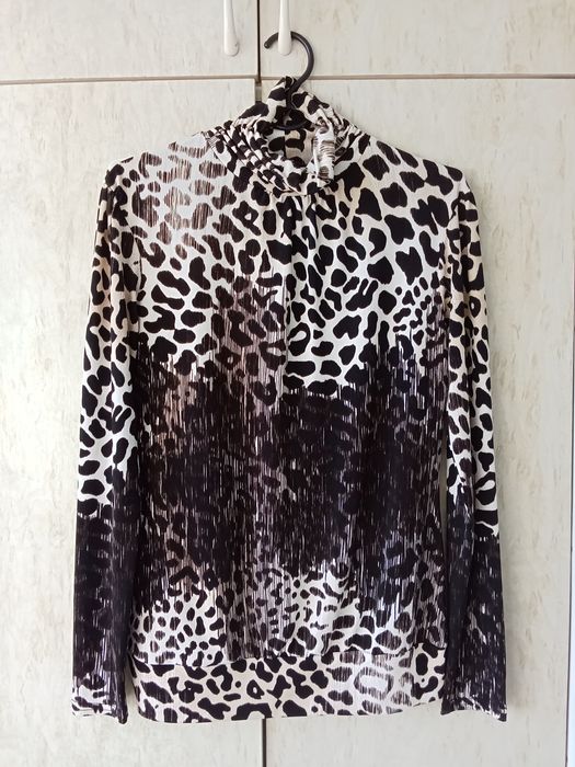 Гольф водолазка кофточка леопардовый принт  S-M