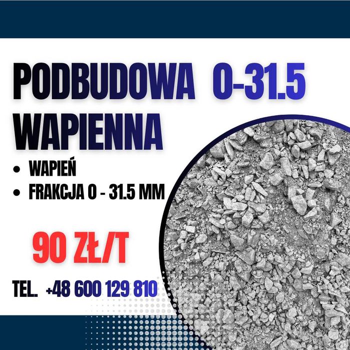 Kruszywo drogowe 0-31.5 c90/3 | Podbudowa wapienna