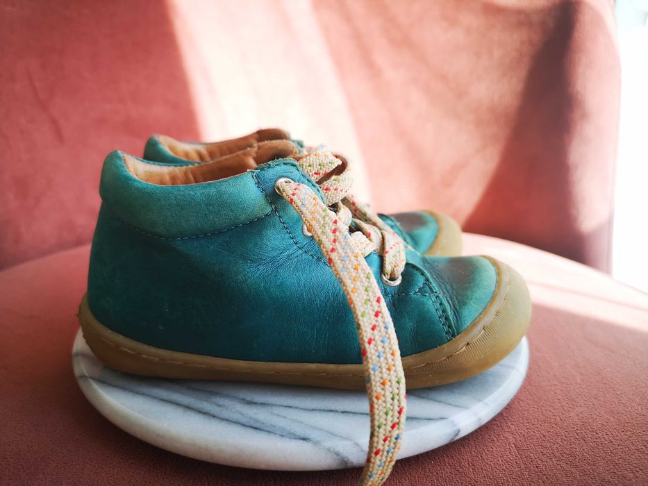 TELYOH zielone trzewiki skórzane Made in Portugal r. 26 (24-25)