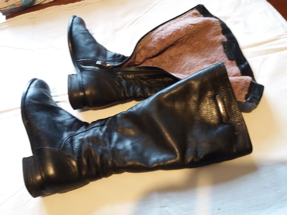 Сапоги женские Зима Кожа Цегейка