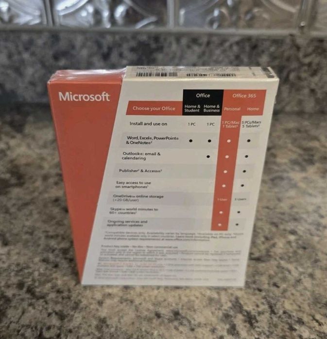 Microsoft Office 365 USB Stick + KEY sticker Personal 1 Year Subscription For Windows & Mac1 PC/Mac