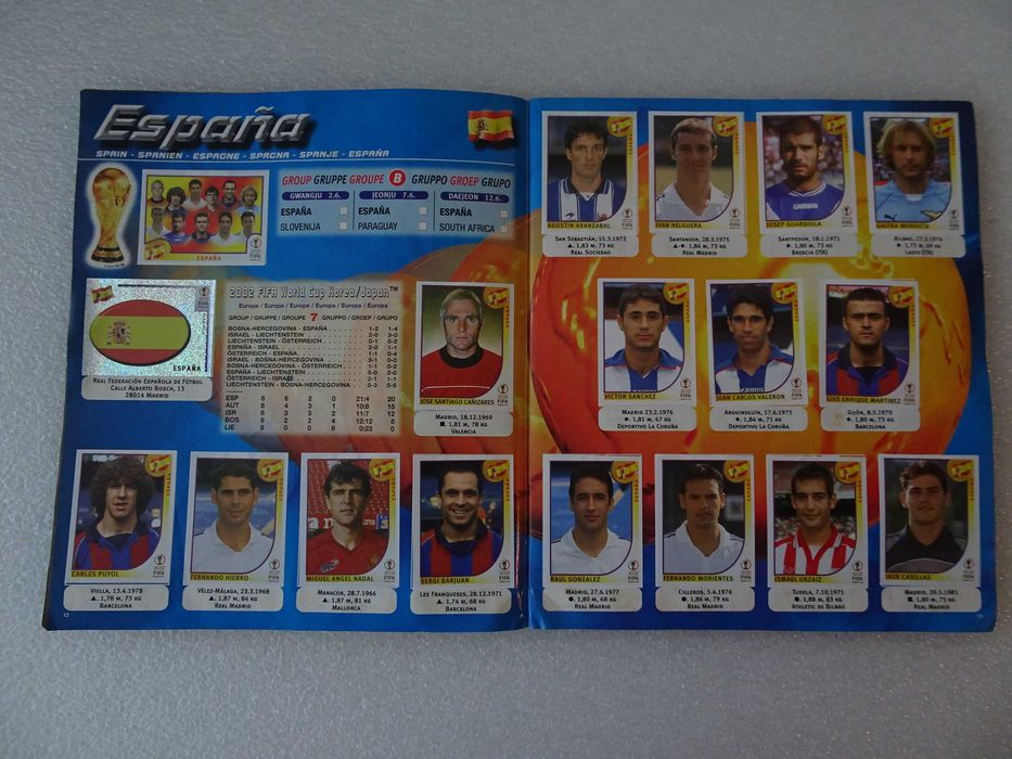 Caderneta de cromos Korea Japan Fifa World Cup 2002 Panini (faltam 18)
