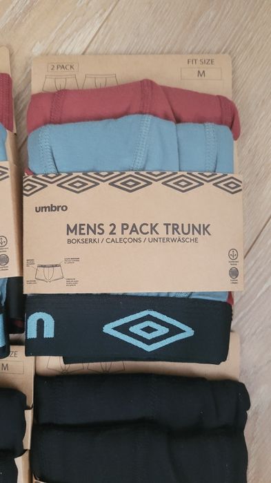 Bokserki męskie Umbro 4 x 2 pack rozmiar M nowe