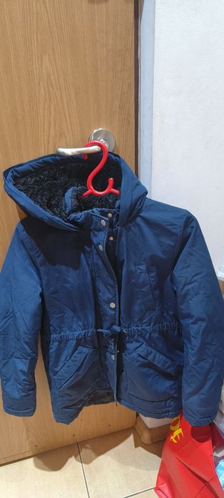 Parka granatowa na Jesień dla dziewczynki  9/10 lat