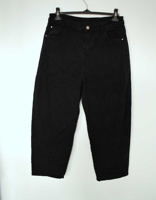 M.Sara czarne szerokie spodnie mom swag wysoki stan 42 xl xxl