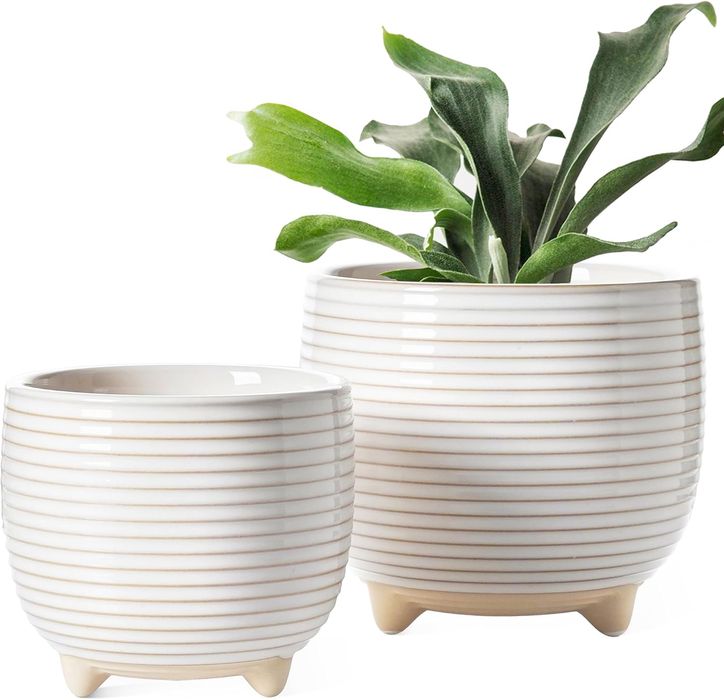LE TAUCI Ceramiczne doniczki na rośliny, 12 + 16 cm