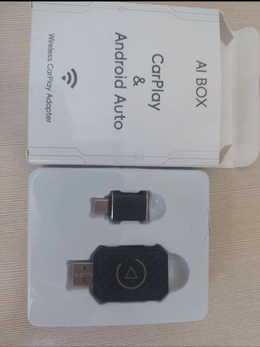 2 w 1 bezprzewodowy adapter Carplay do Apple iOS  Android Auto smart