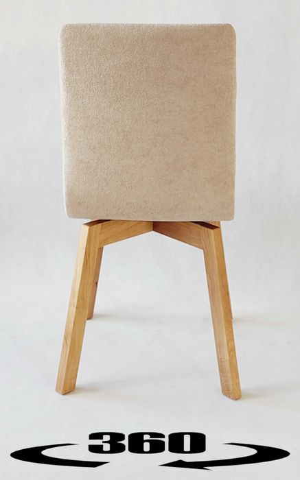 ZESTAW 4 KRZESŁA DĘBOWE tapicerowane stelaż drewniany - OD RĘKI