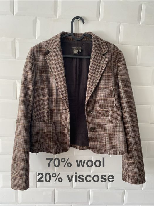 wełniana marynarka damska vintage 90s wool 70%
