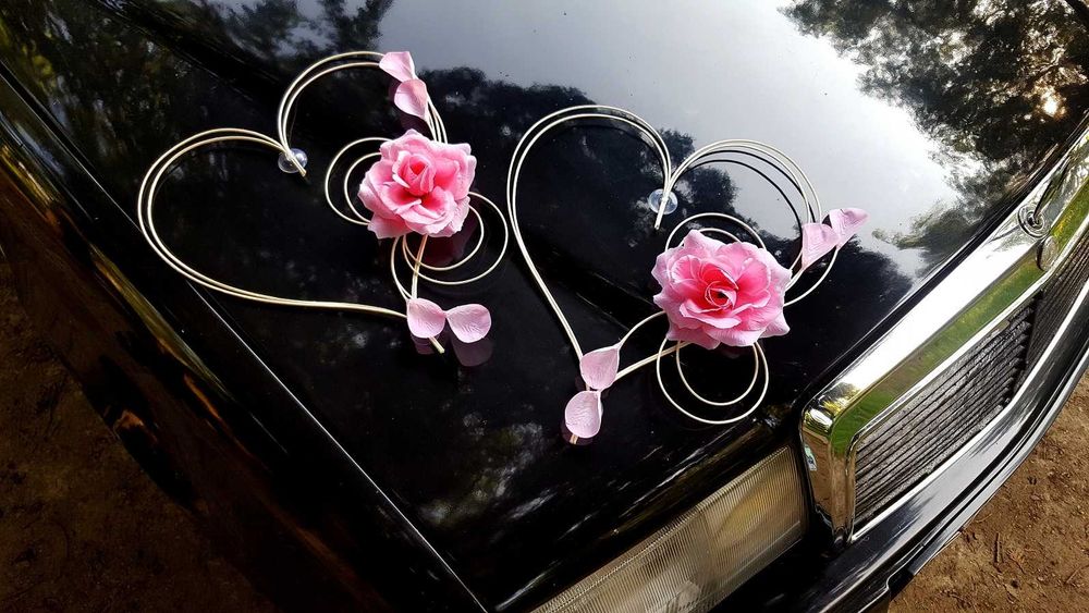 SERCA na Slub Dekoracja samochodu OZDOBY auta 2 szt.