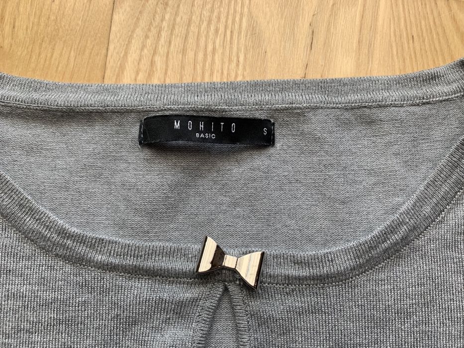 Sweter Mohito 3/4 rękawek szary rozmiar S