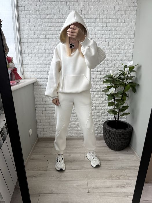 Жіночий спортивний костюм на флісі. Спортивний рожевий теплий костюм