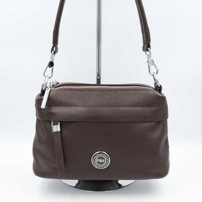Сумка жіноча шкіряна Polina&Eiterou C0227 Coffee Сумка женская кожаная