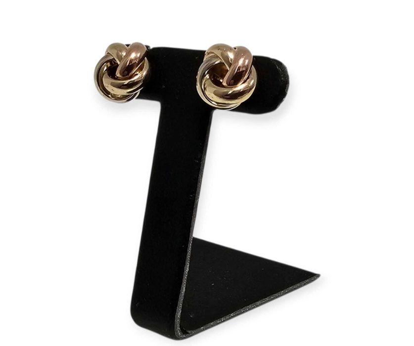 Nowe złote kolczyki 2 kolorowe pr.585 1,80 g