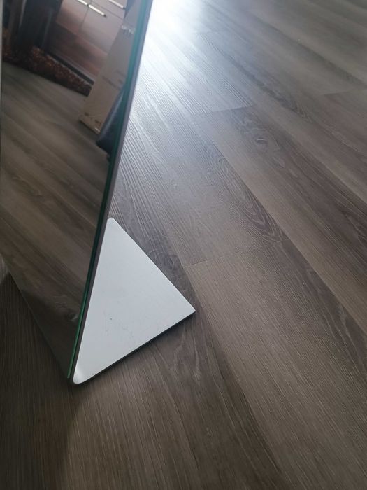 Espelho de pé metalizado rectangular