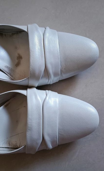 Buty ślubne 39 Arte di Roma skóra perłowea biel