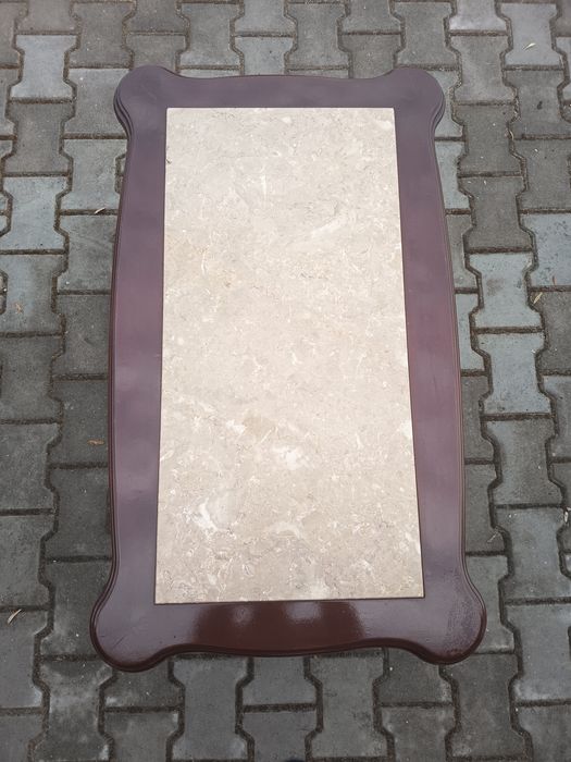 Mesa De Centro De Madeira e Pedra
