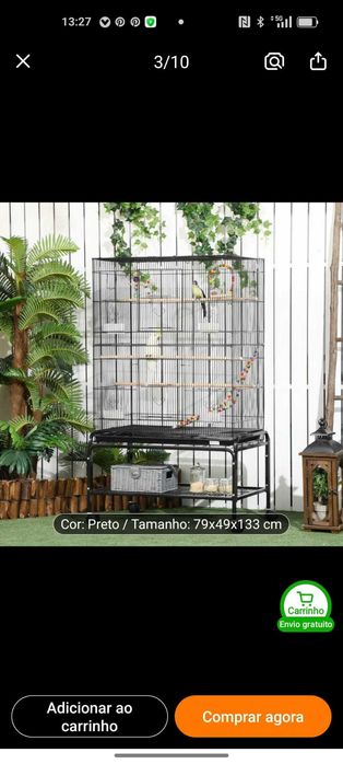 gaiola XXL com acecórios