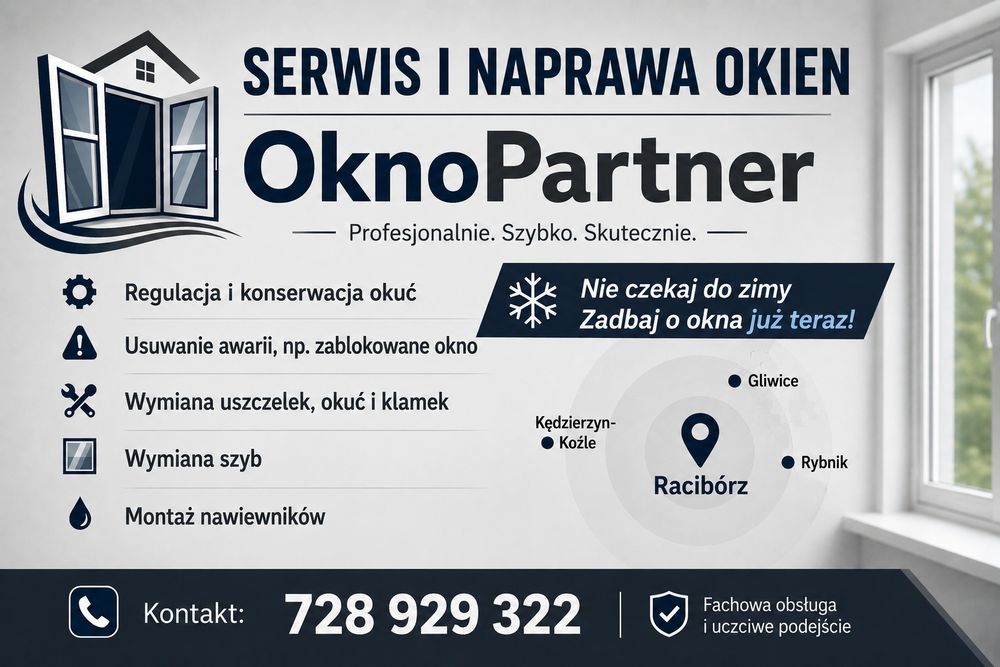 Pogwarancyjny serwis naprawa  regulacja okien PVC Montaż nawiewników