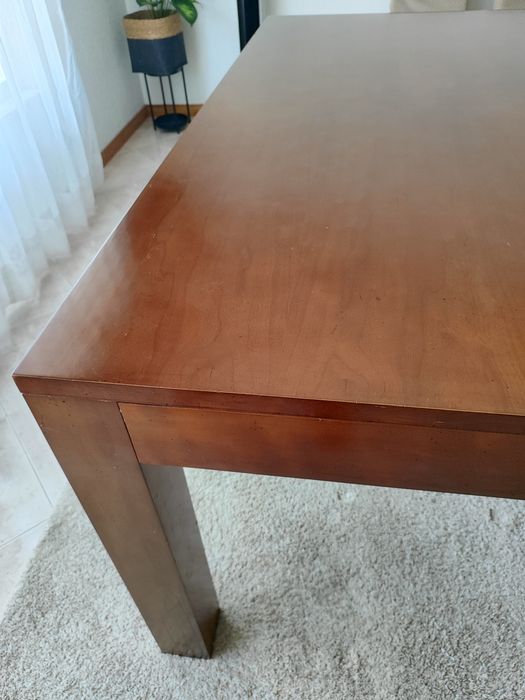 Mesa de sala extensível (madeira maciça)