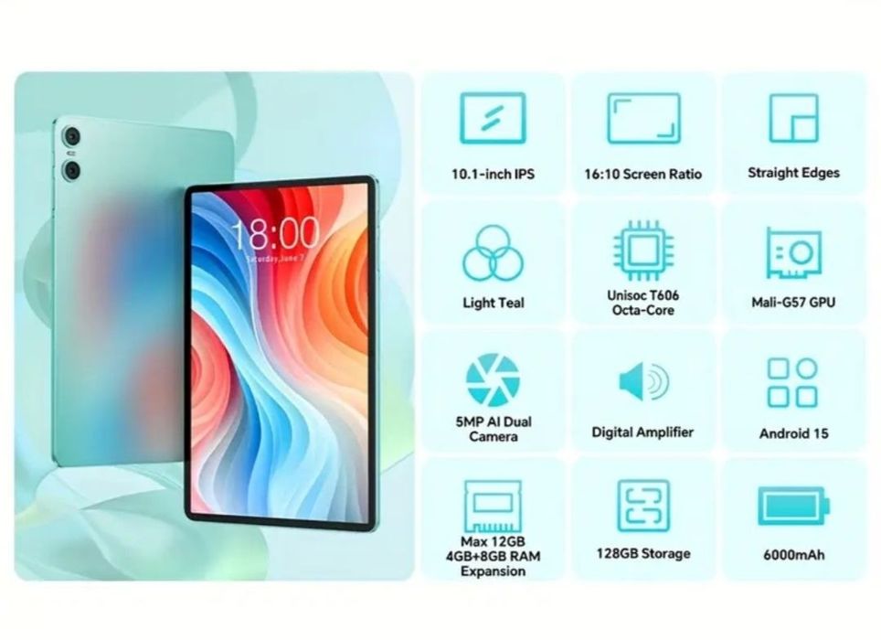 12/128 Gb, T606 8ядер, нові планшети з комплектом, ігровий планшет