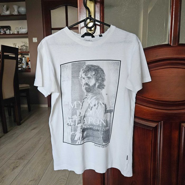 Biały t-shirt CROPP