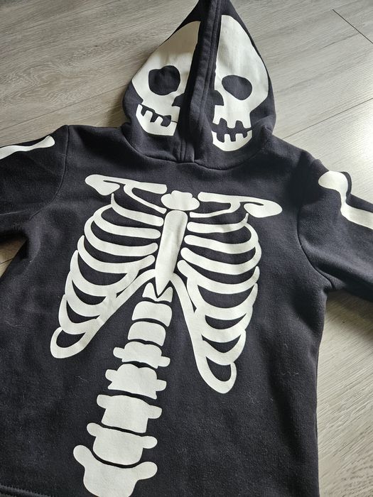 Bluza z kapturem H&M 110/116 cm szkielet halloween
