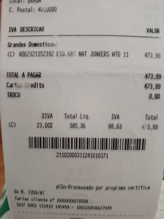 Esquentador Junkers Hydro 4600F WTD11/14-4KME (11 L - Ventilado - Gás Natural)