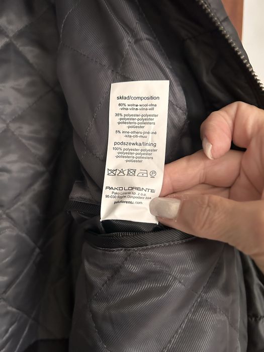 Płaszcz męski czarny rozmiar 60