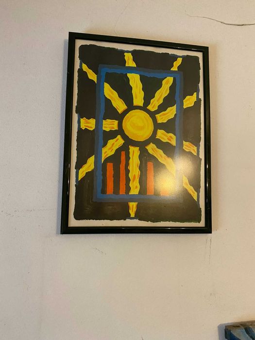 quadro para decoracao tons preto e amarelo