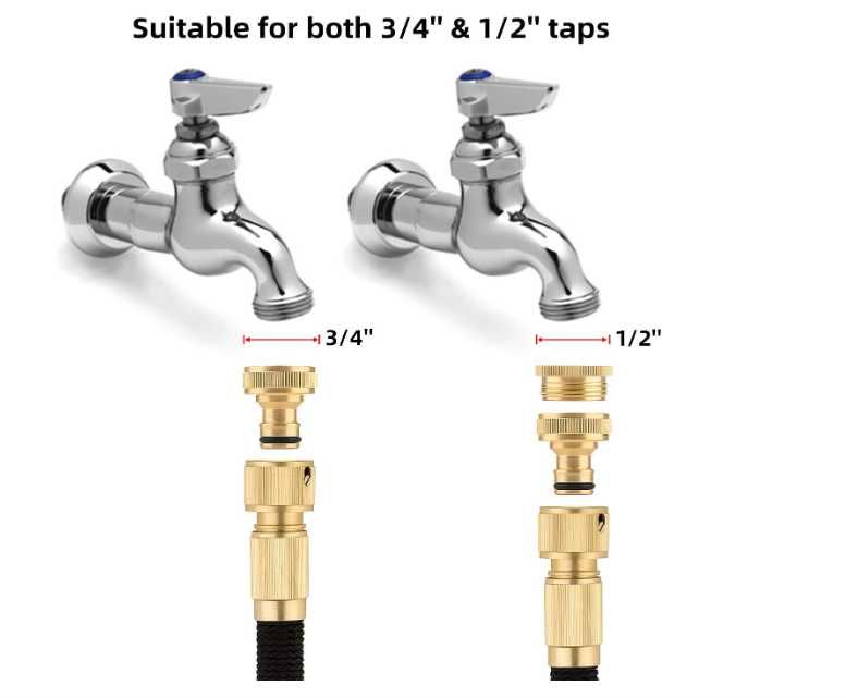 Mangueira extensível de 30 m - conexões de latão sólido - NOVA