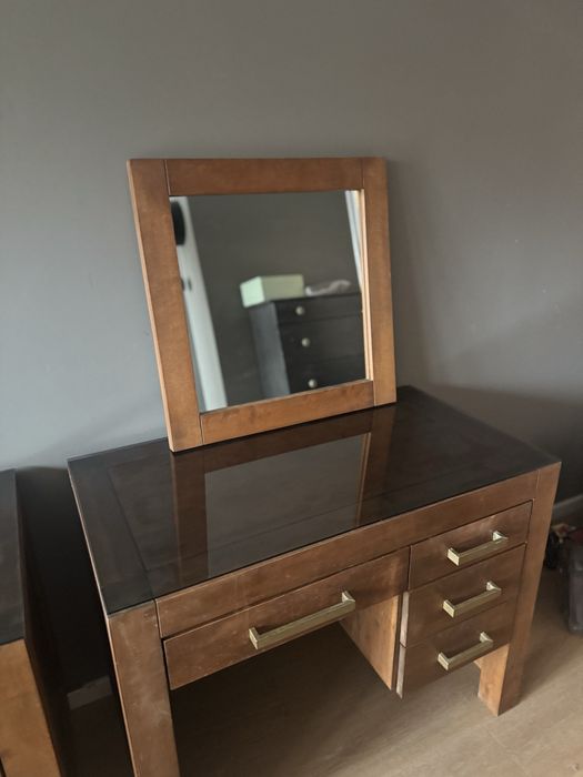 Biurko toaletka z litego drewna