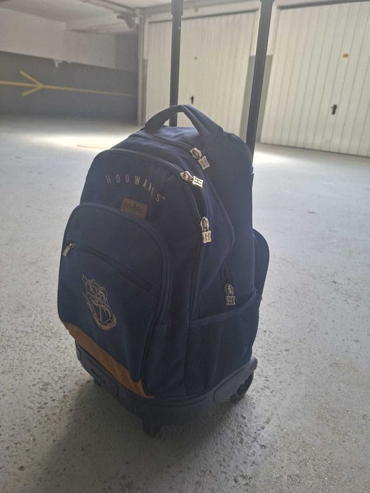 Mochila Escolar com Trolley Harry Potter Magical Azul