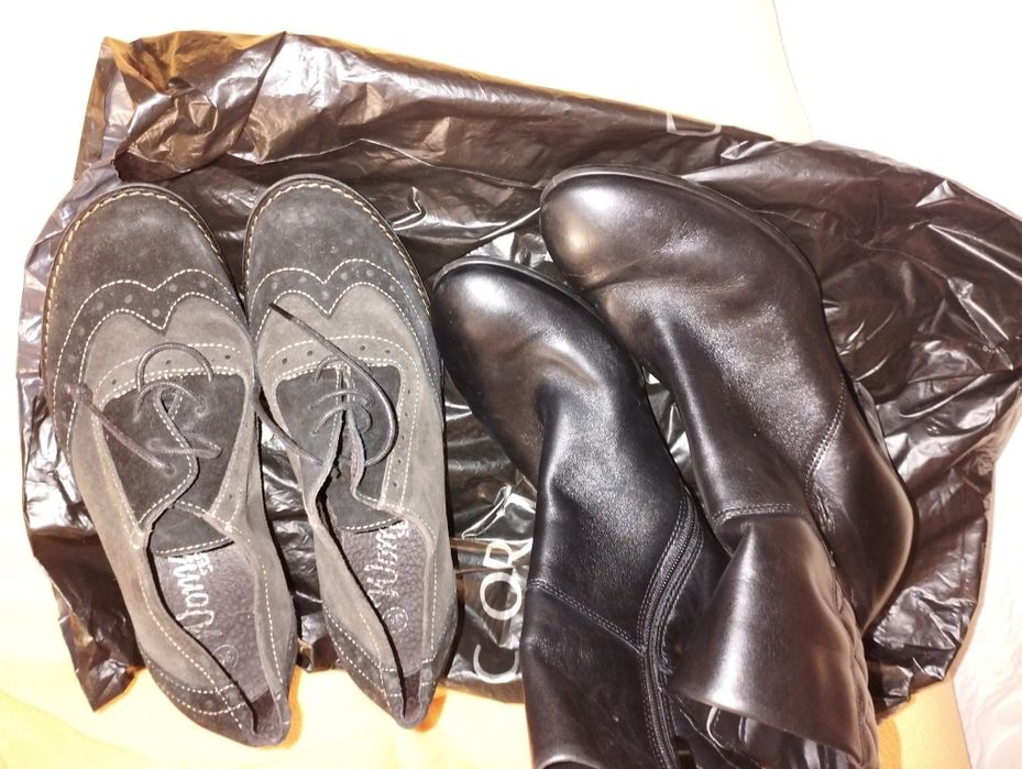 Botas pretas e sapatos 36