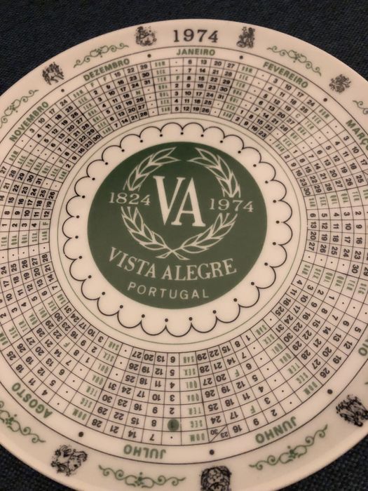 Prato calendario Vista Alegre