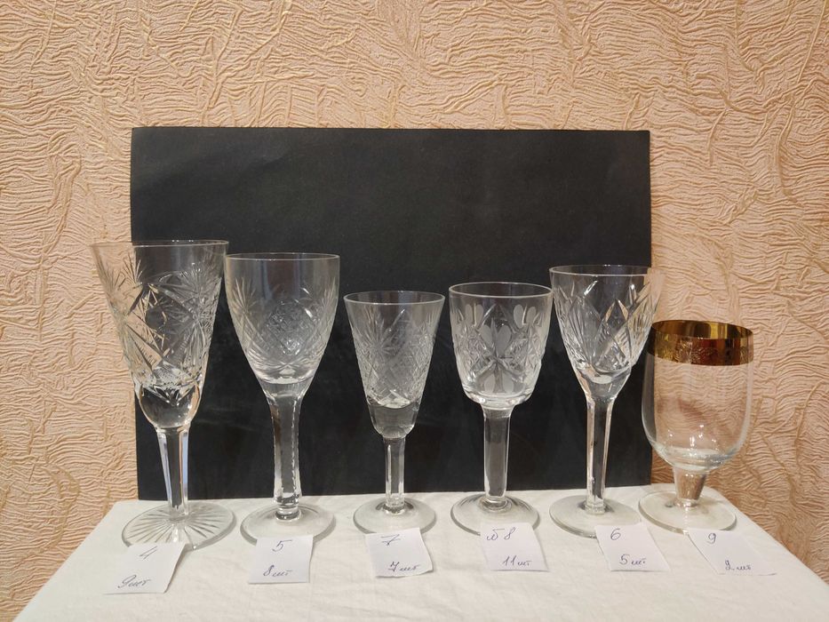 Хрустальные рюмки бокалы стаканы