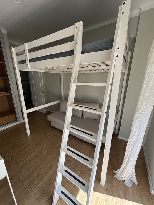 Beliche de casal branco ikea
