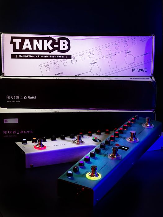 M-VAVE Tank B - Потужний процесор для бас гітари на акамуляторі