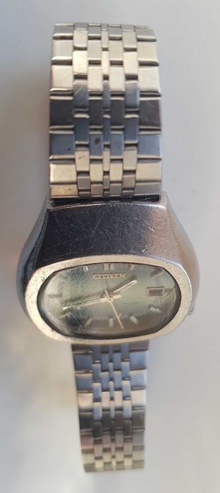 Zegarek nareczny Citizen 6000 Automatic 21 Jewels vintage niebieski bransoleta sr 37mm meski damski unisex