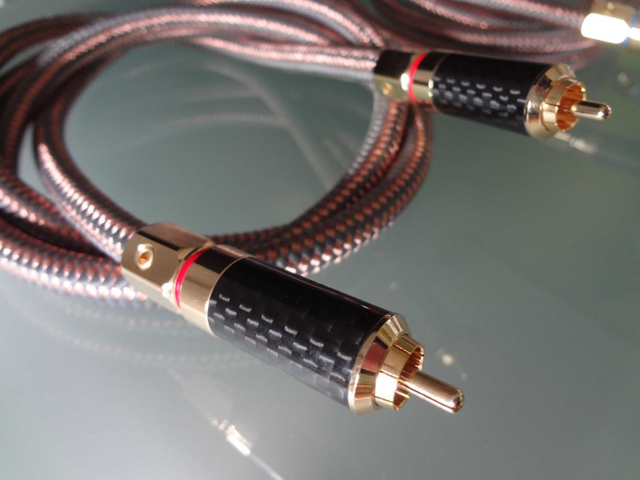 Accuphase RCA gold carbon miedź