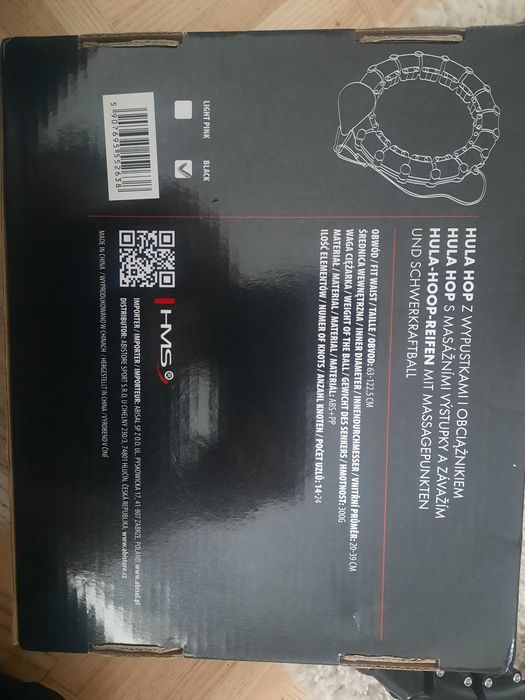 Hula hop z wypustkami i obciążnikiem HMS