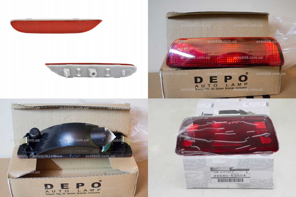 Фонарь в бампер Nissan Qashqai, Rogue, Juke, Leaf, Tiida X-Trail