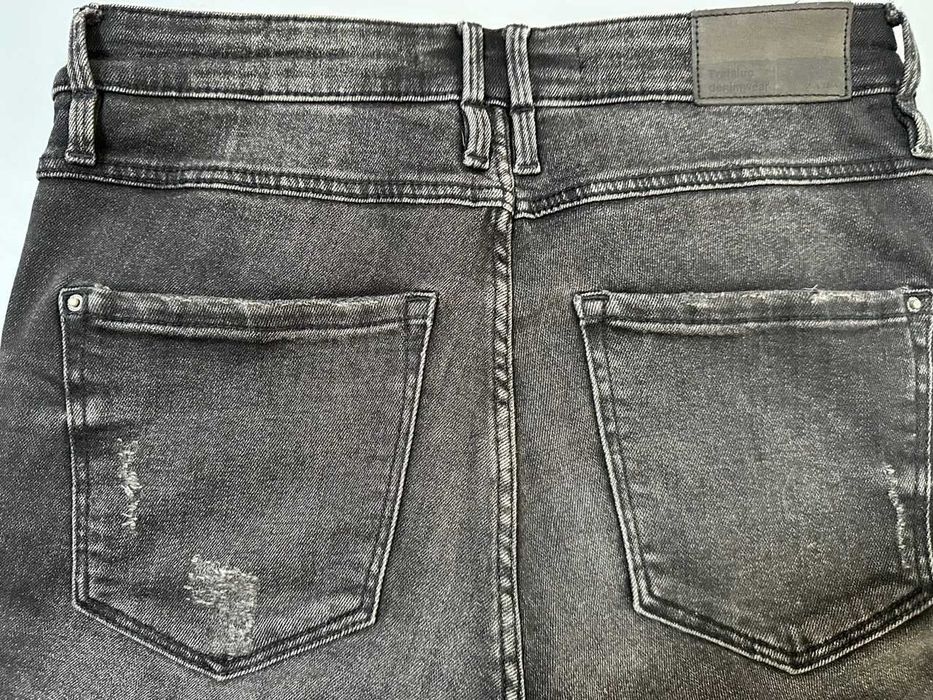 Jeansy czarne z rozdarciami, rozciągliwe, Zara, rozm. 38